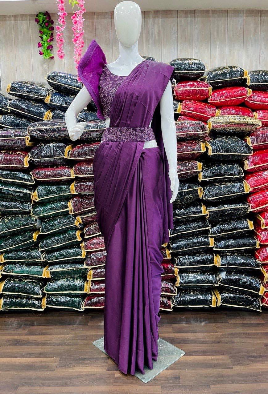 Bollywood Trending Satin With Coding & Sequins Blouse