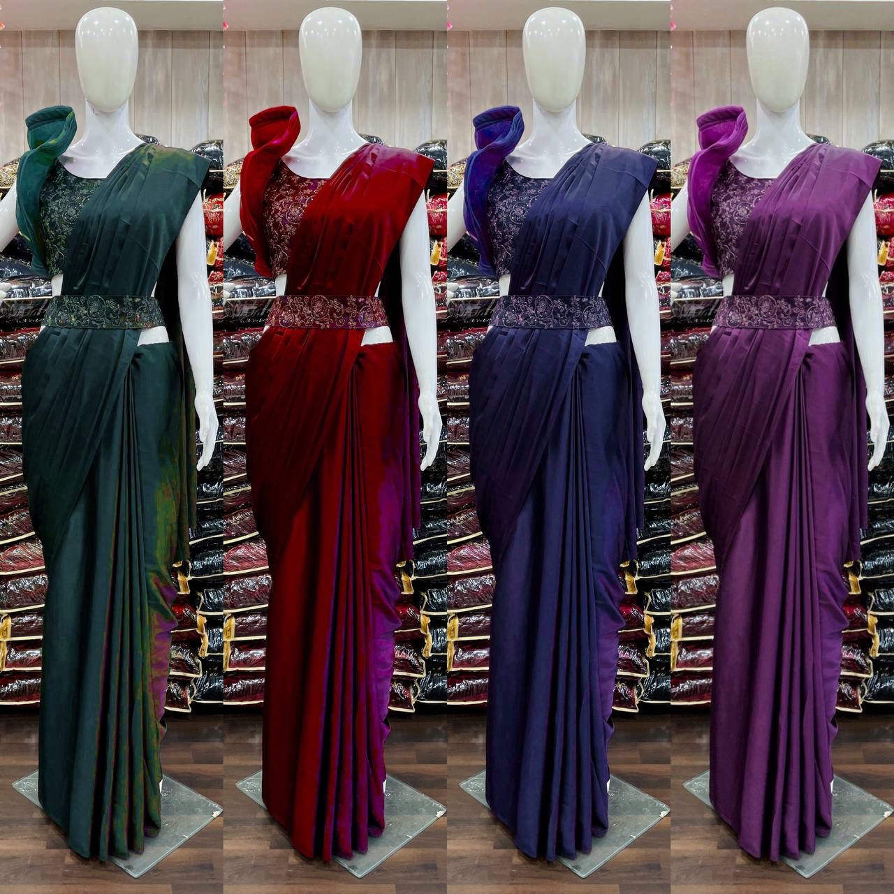 Bollywood Trending Satin With Coding & Sequins Blouse