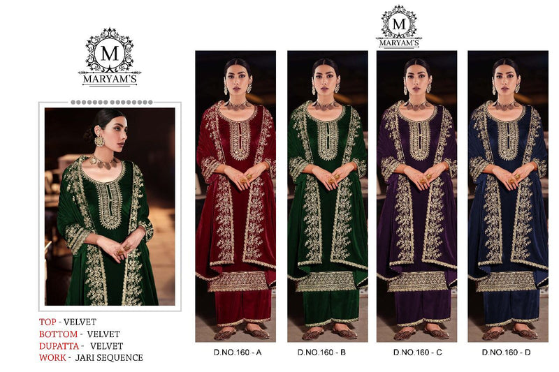 Maryams 160 Pure Viscos Velvet Salwar Kameez Collection (1399x04)