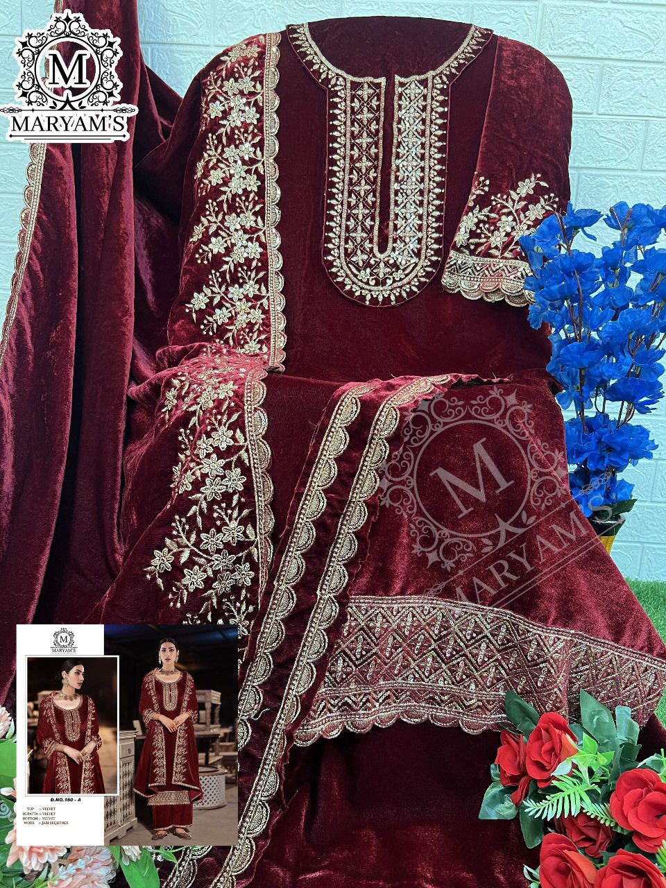 Maryams 160 Pure Viscos Velvet Salwar Kameez Collection