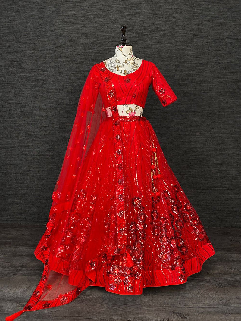 Beautiful Designer Net Lehenga Choli Design No 1725