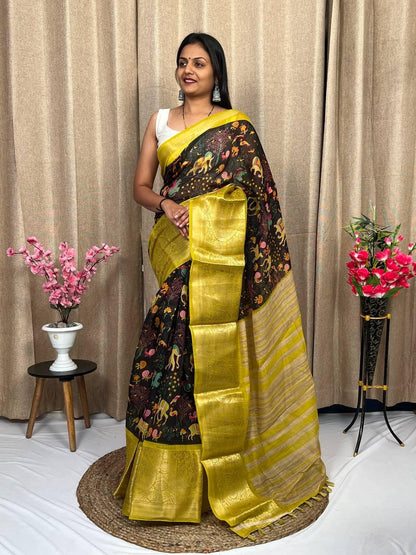 Beautiful Designer Daily Wear Soft Silk Slub Saree