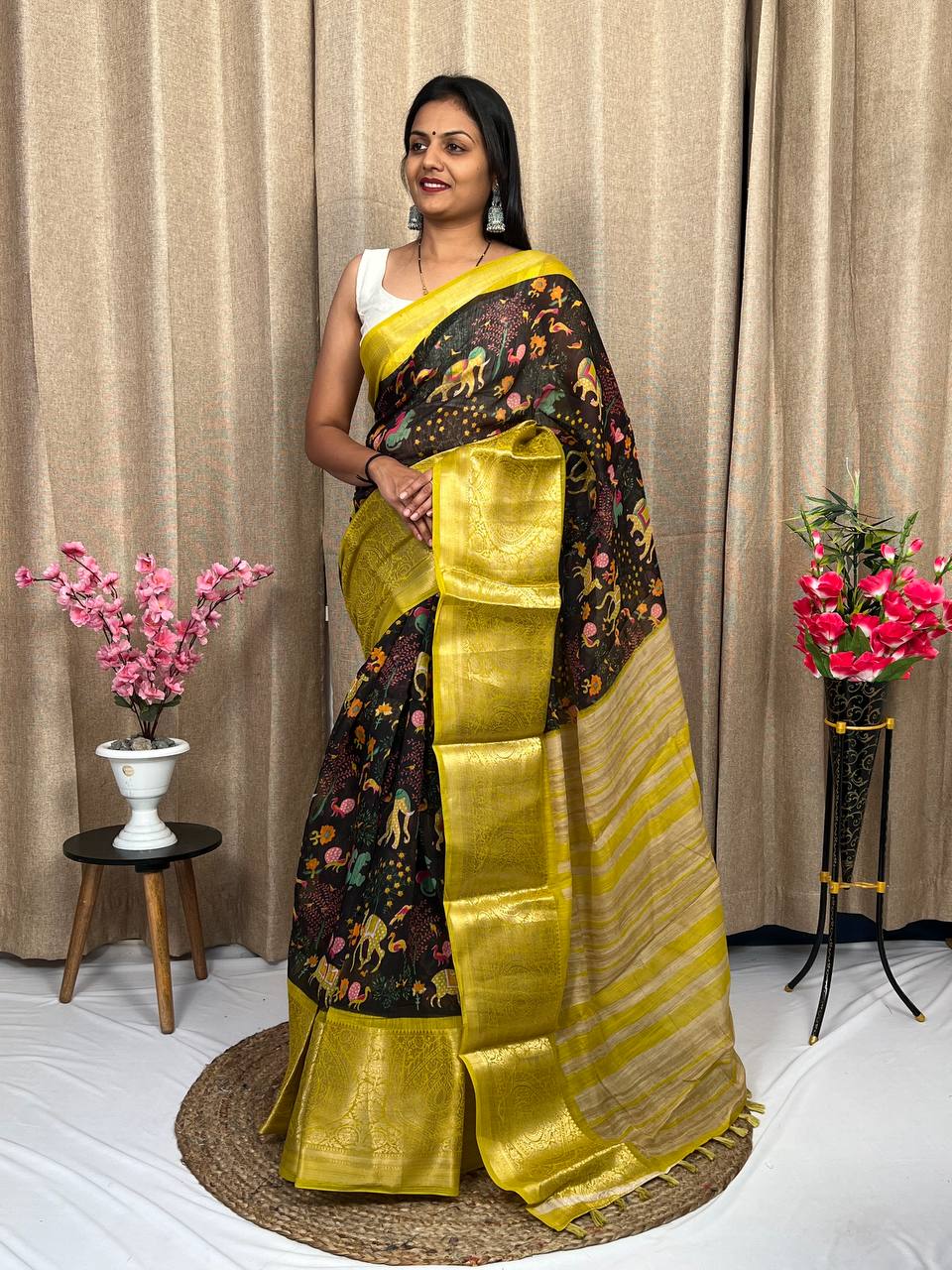 Beautiful Designer Daily Wear Soft Silk Slub Saree