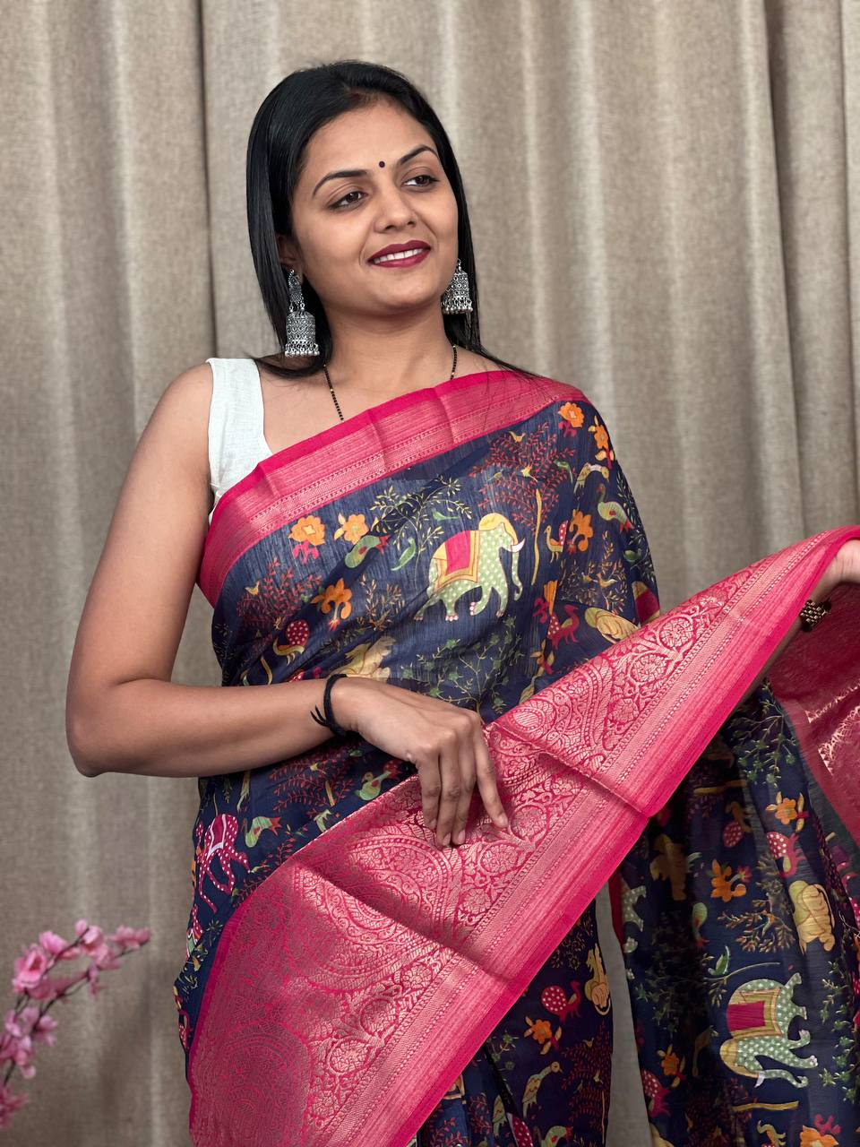 Beautiful Designer Daily Wear Soft Silk Slub Saree