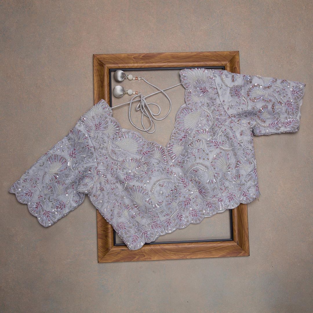 Beautiful Designer Organza With Embroidery Sequens Saree