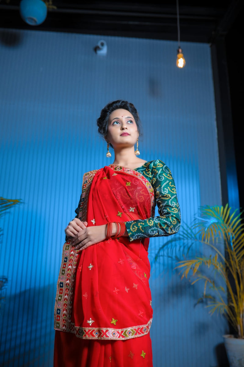 Beautiful Designer Fox Georgette Saree