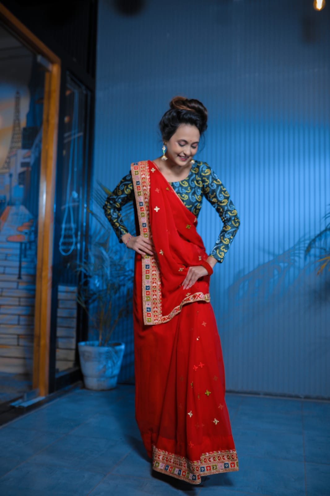 Beautiful Designer Fox Georgette Saree