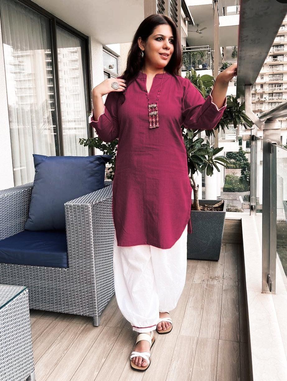 Beautiful Designer Afdhan Zubiya Cotton Kurti (450x07)