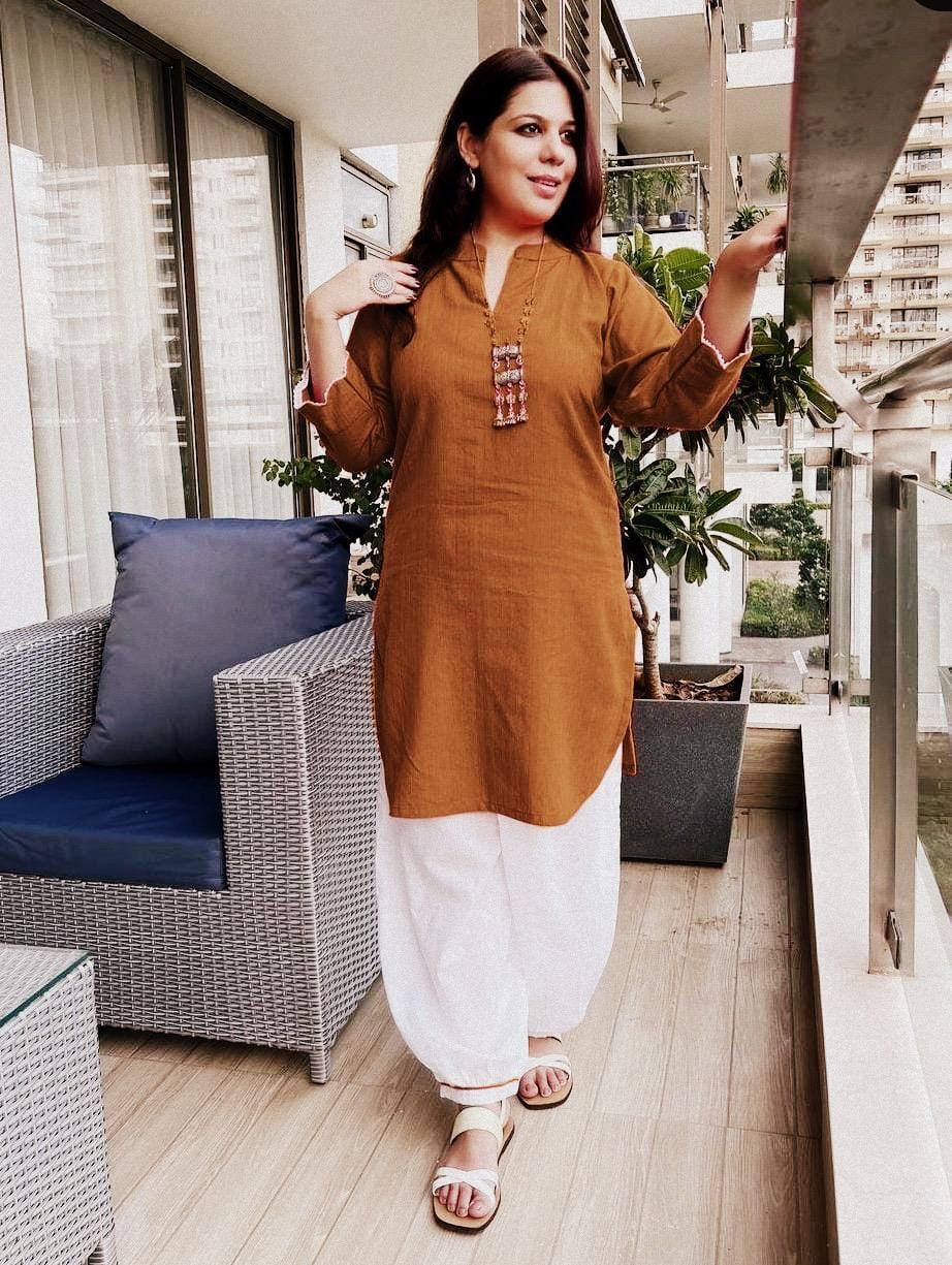 Beautiful Designer Afdhan Zubiya Cotton Kurti (450x07)