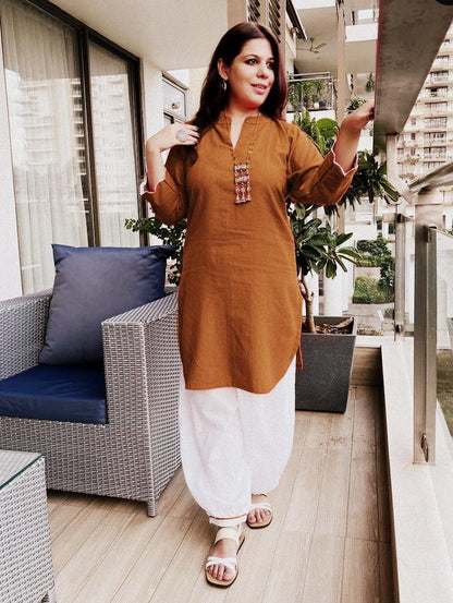 Beautiful Designer Afdhan Zubiya Cotton Kurti (450x07)