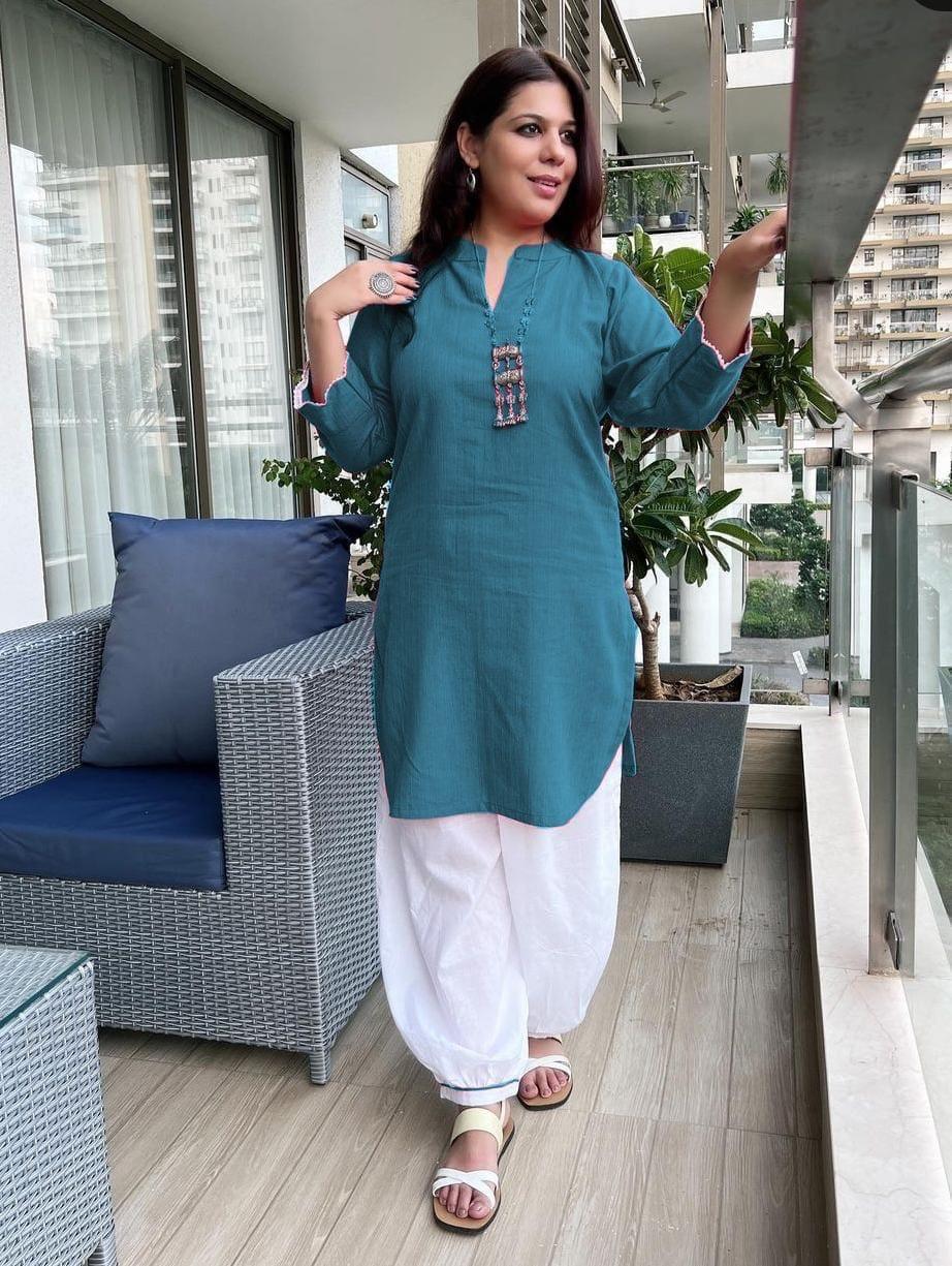Beautiful Designer Afdhan Zubiya Cotton Kurti (450x07)