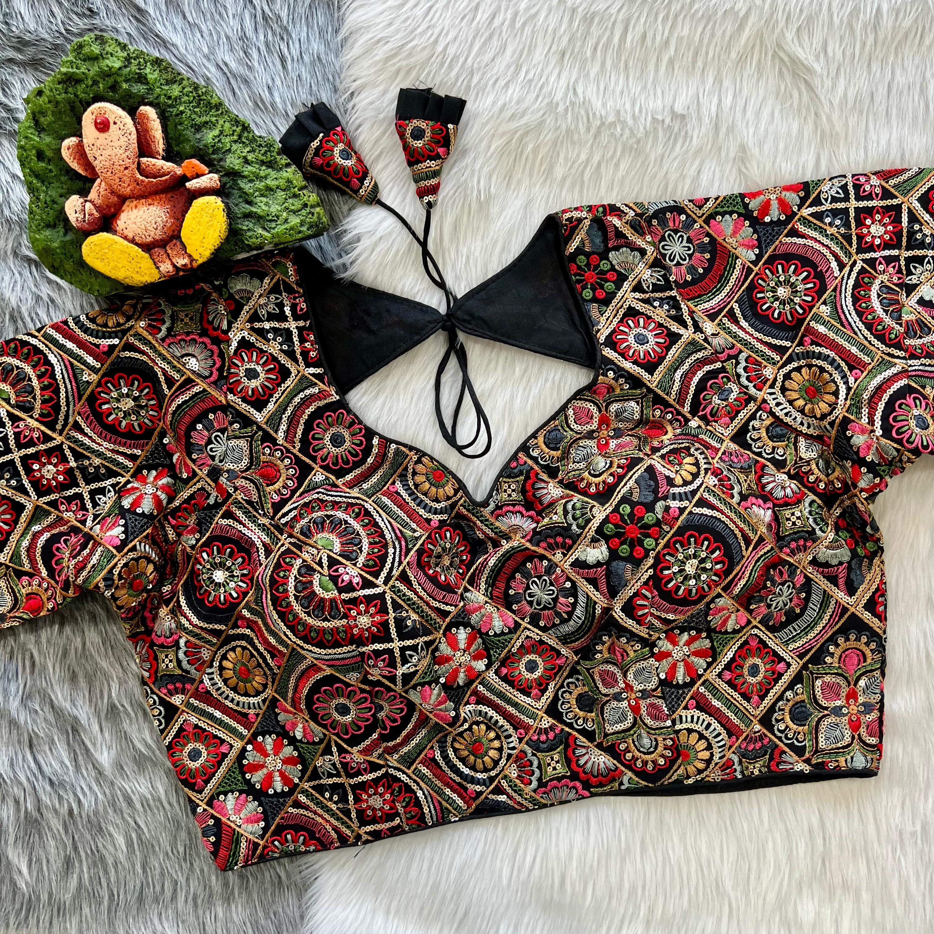 Beautiful Designer Rajasthani Heavy Multi Thread Blouse