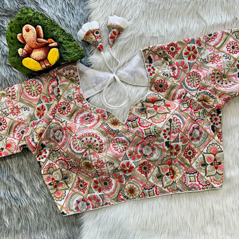 Beautiful Designer Rajasthani Heavy Multi Thread Blouse