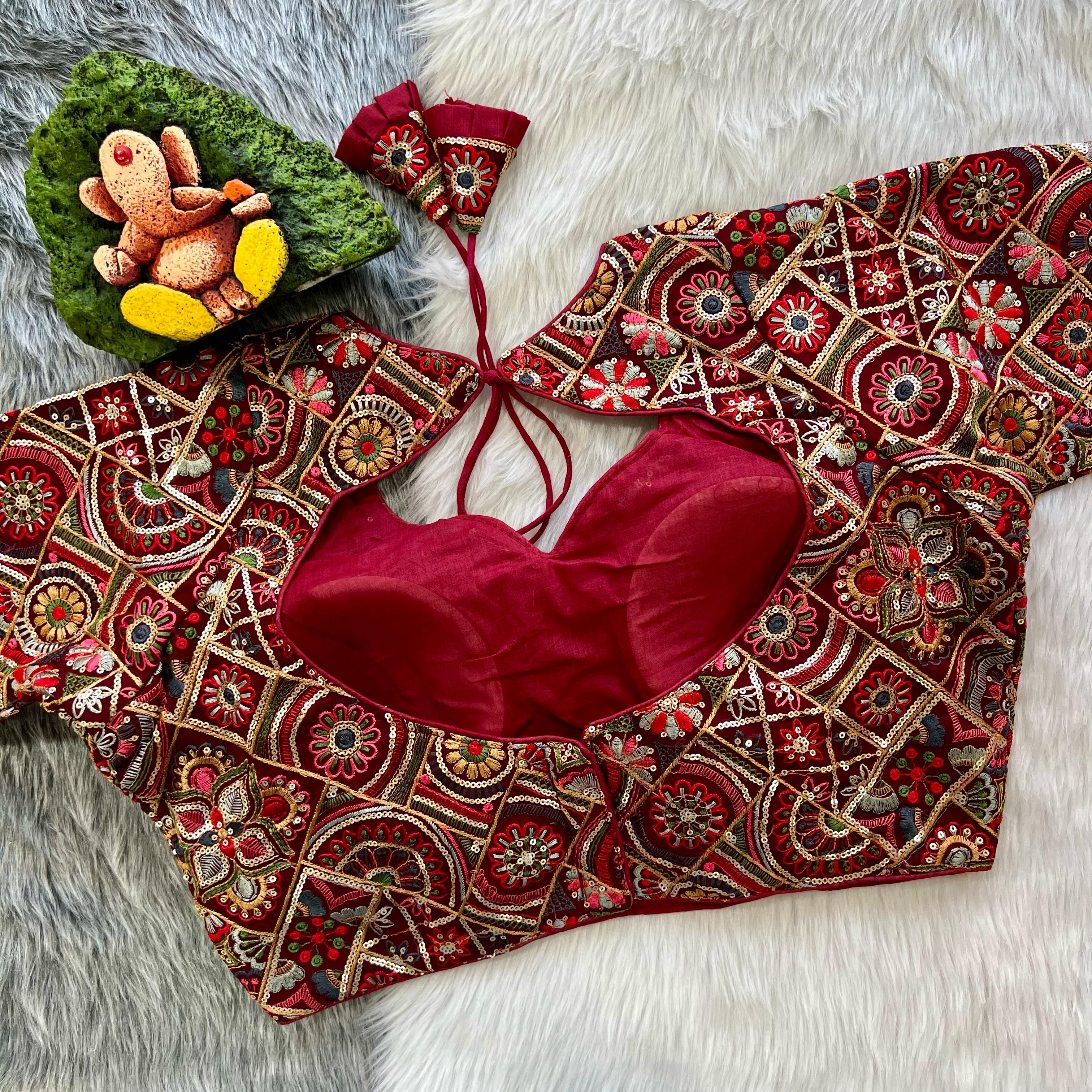 Beautiful Designer Rajasthani Heavy Multi Thread Blouse