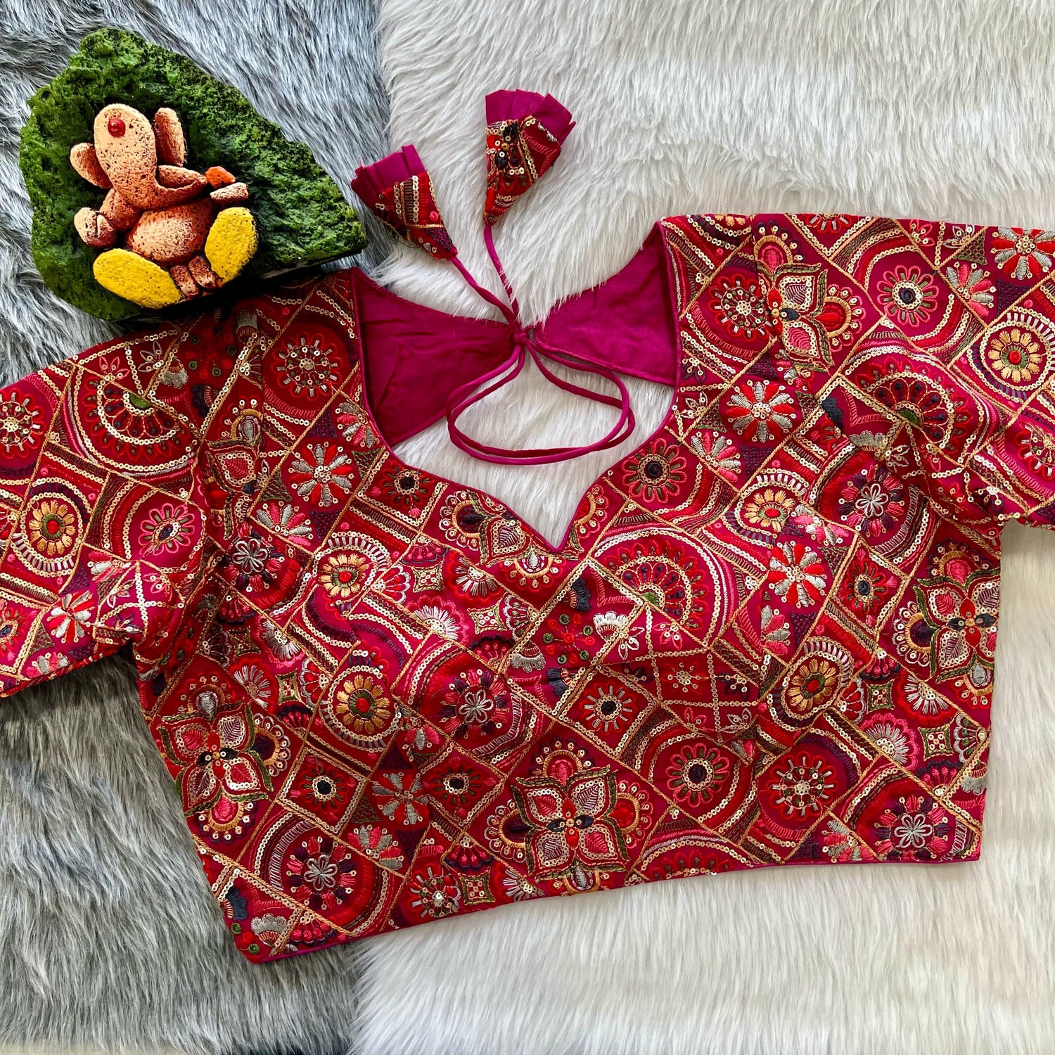 Beautiful Designer Rajasthani Heavy Multi Thread Blouse