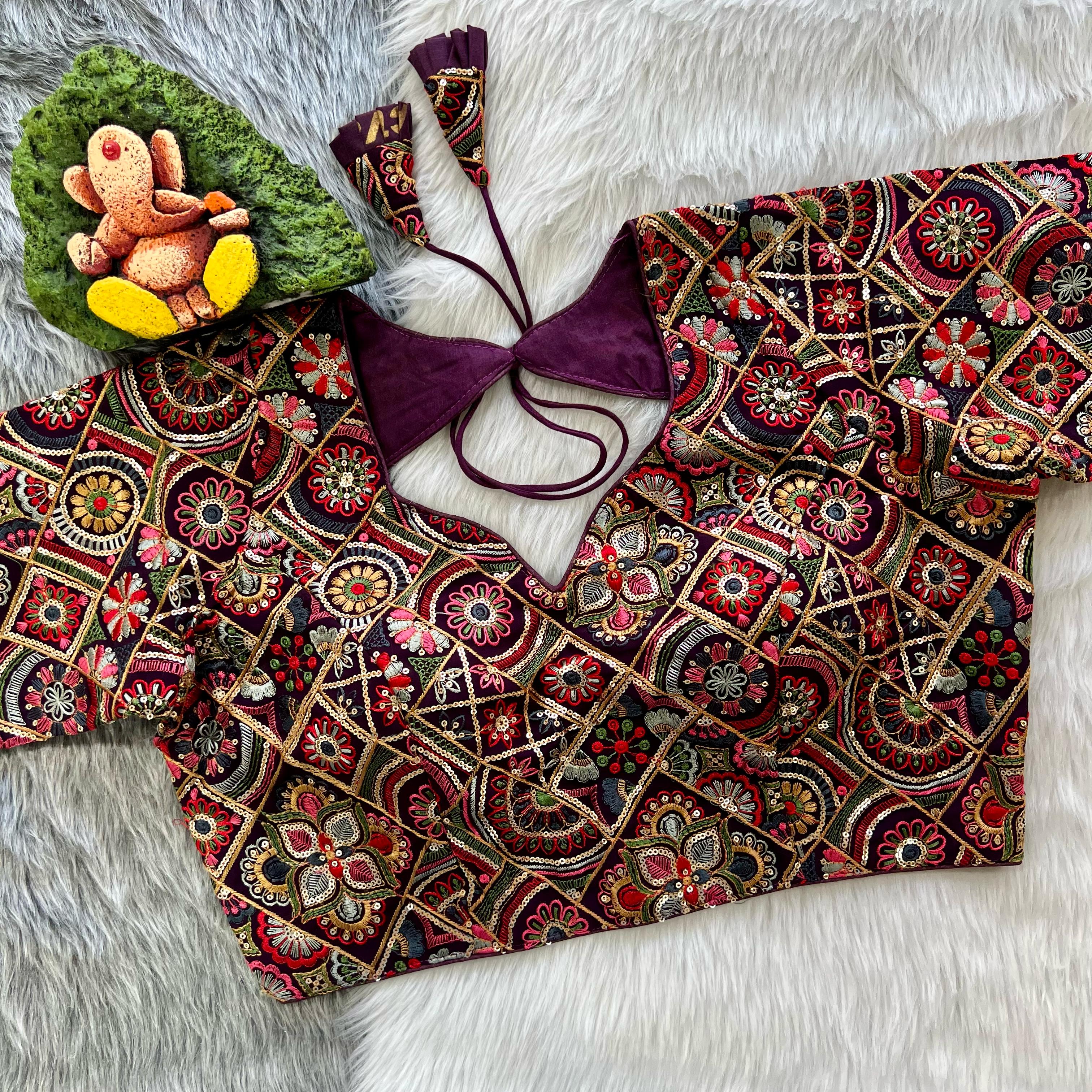 Beautiful Designer Rajasthani Heavy Multi Thread Blouse