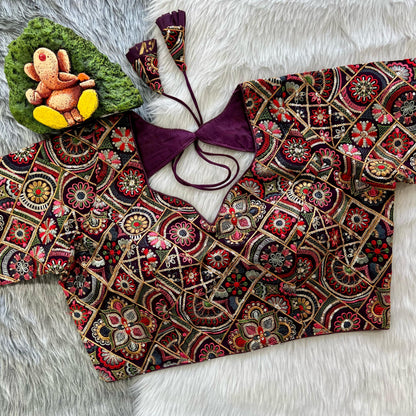 Beautiful Designer Rajasthani Heavy Multi Thread Blouse