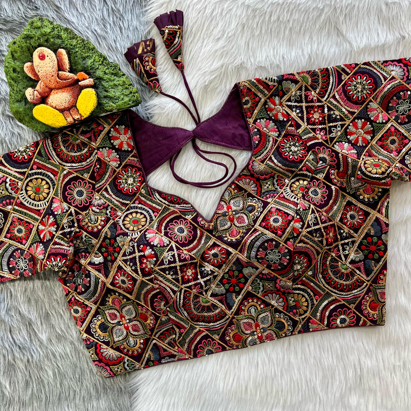Beautiful Designer Rajasthani Heavy Multi Thread Blouse