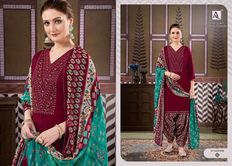 Alok Suit Saffron Patiyala Wedding Patiyala Salwar Kameez (575x08)