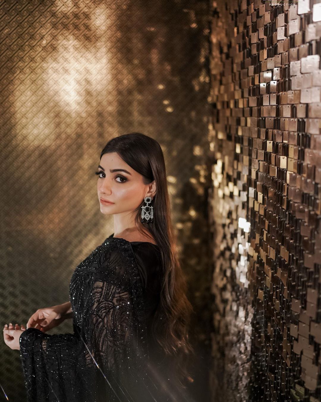 Beautiful Boutique Designer Pure Georgette Sequence Saree Design 3353