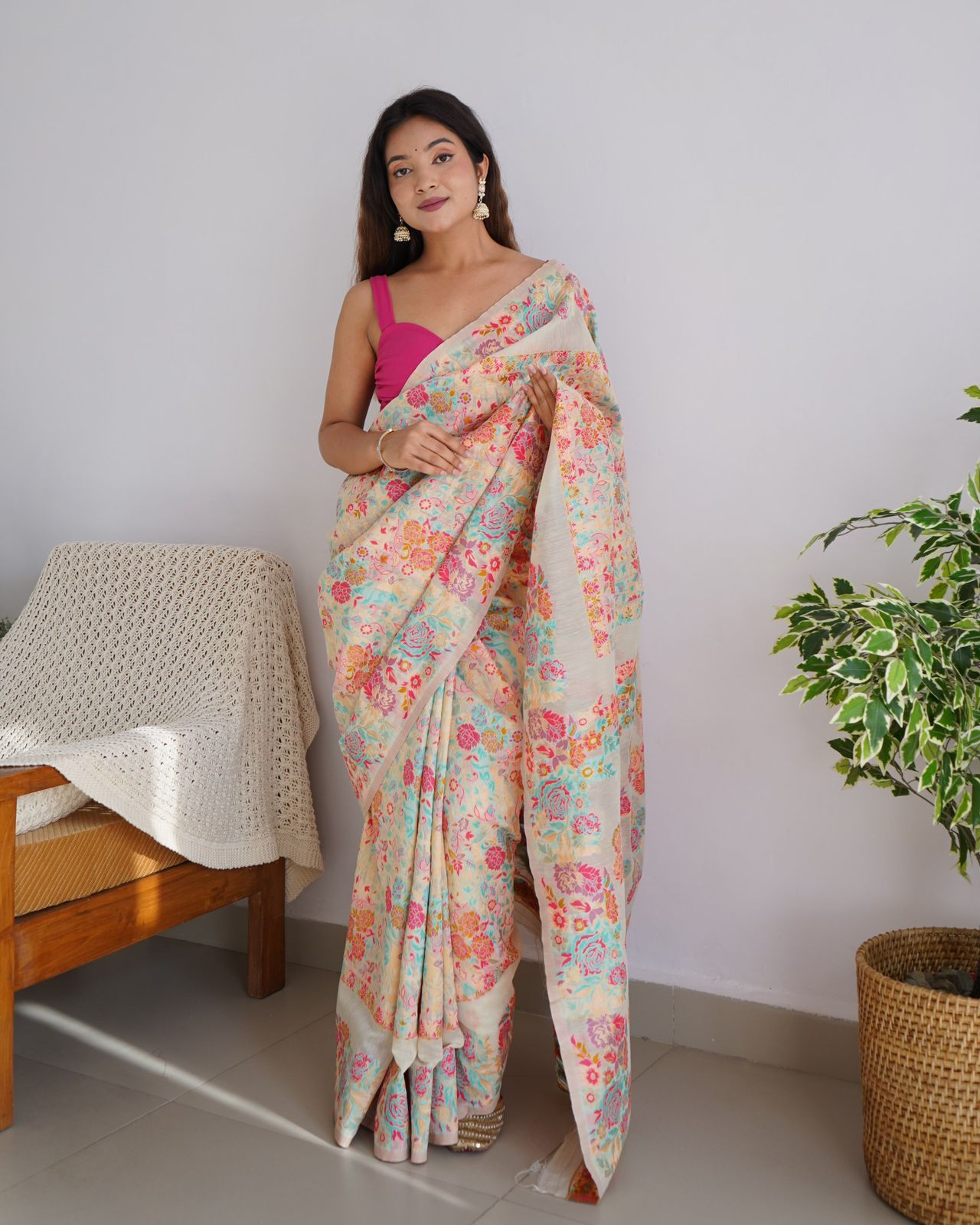 Kashmiri Pashmina Silk Saree