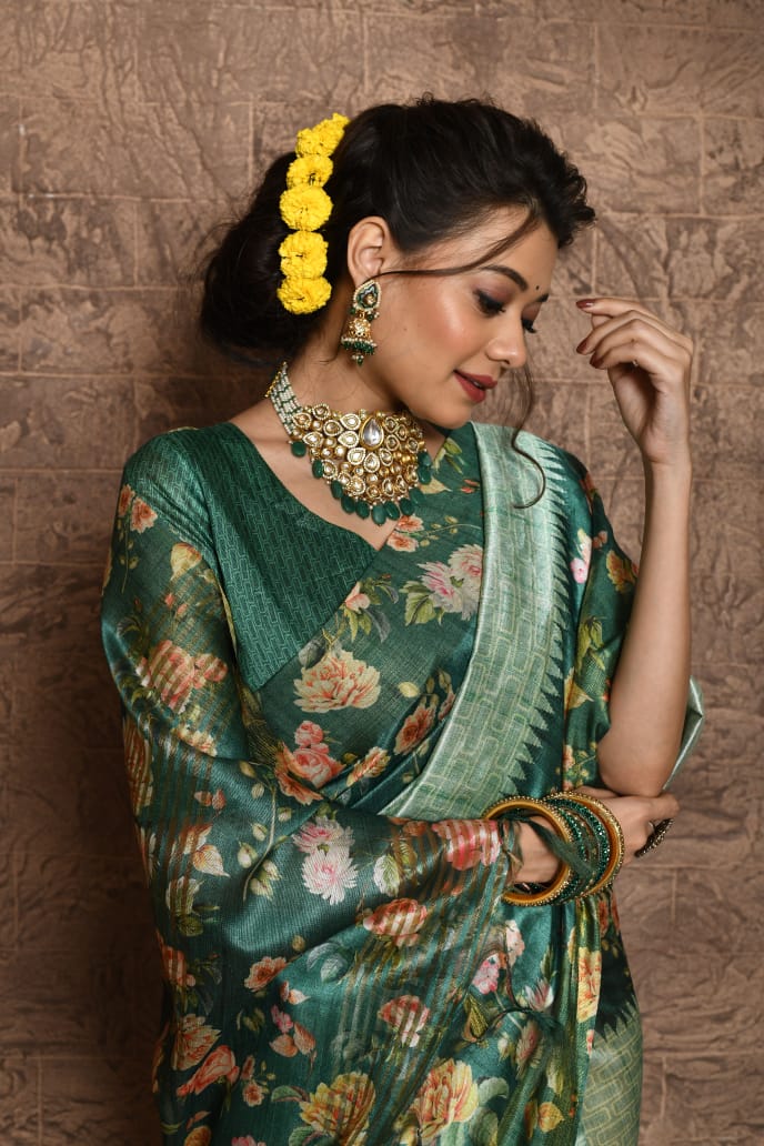 Beautiful Boutique Designer Pure Soft Tussar Silk Saree