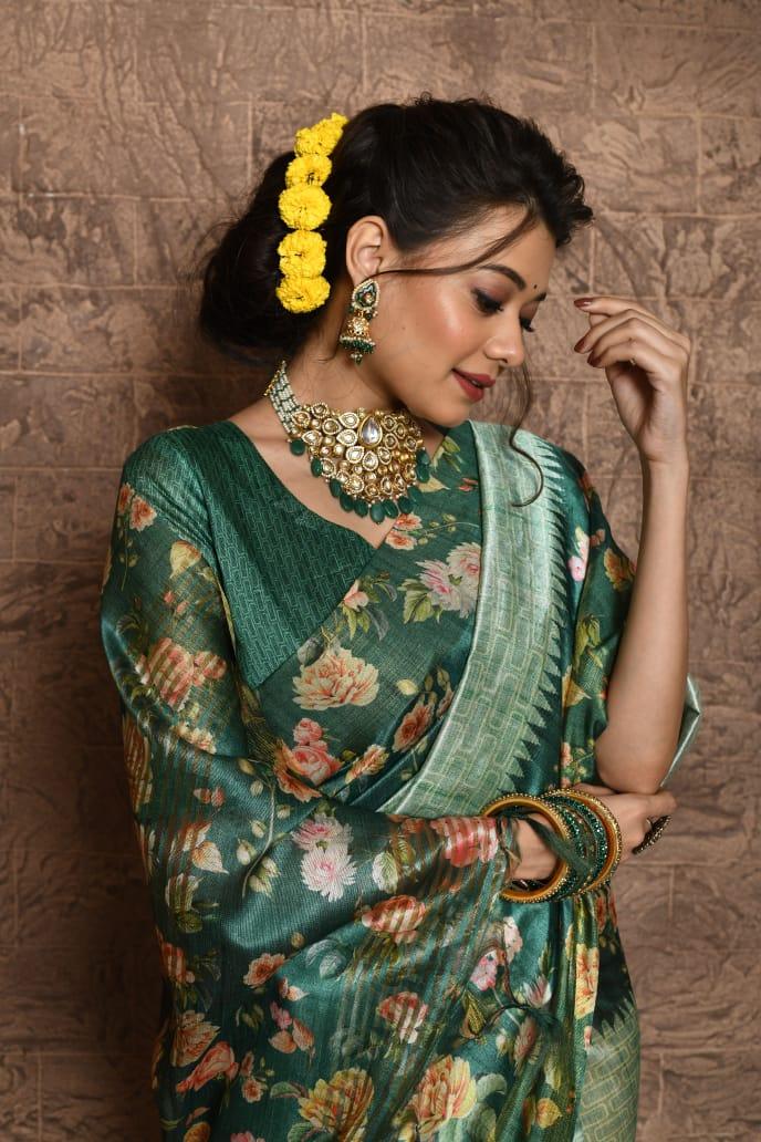 Beautiful Boutique Designer Pure Soft Tussar Silk Saree