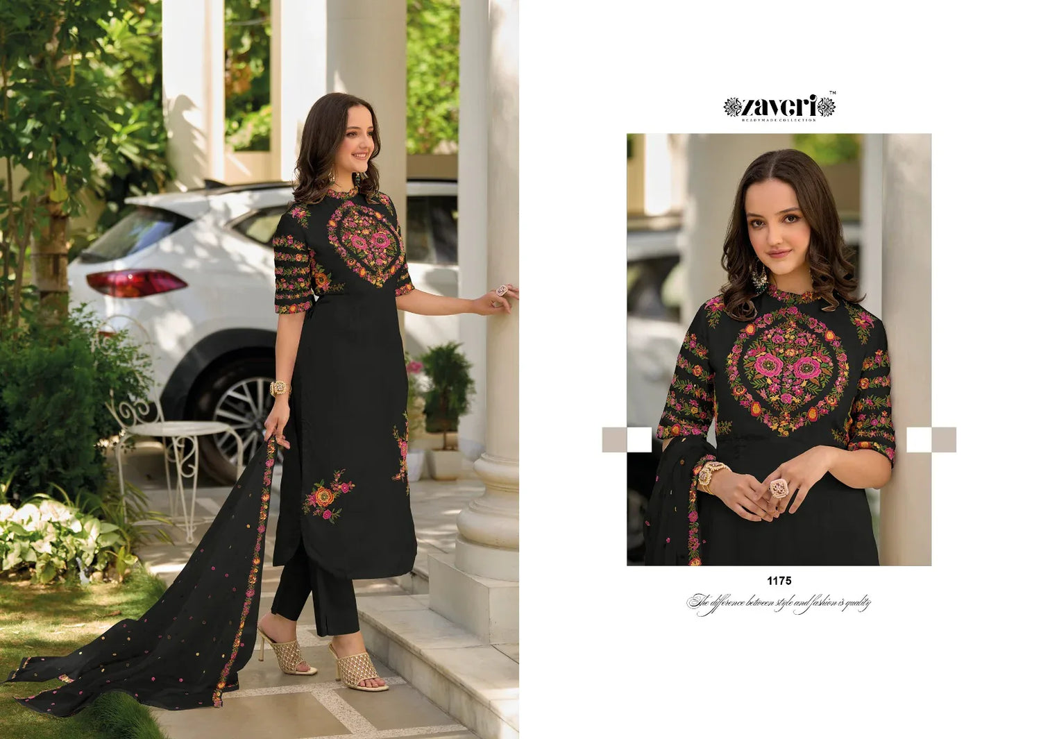 Zaveri Gazal Roman Silk Designer Ready Made Collection