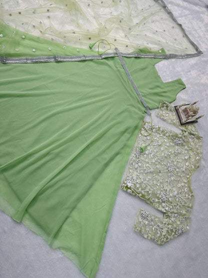 Beautiful Designer Faux Georgette Gwon