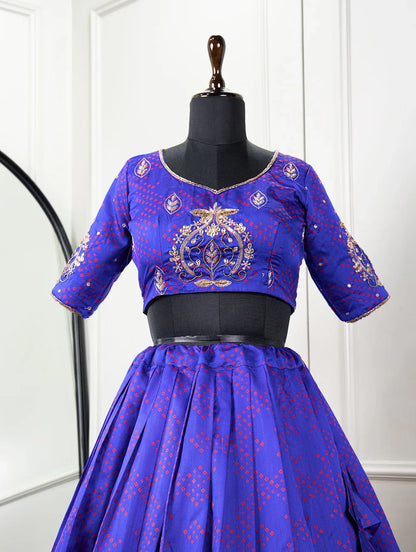 Beautiful Designer South Indian Traditional Paithani Lehenga Choli D.No. 2043 - Anant Exports