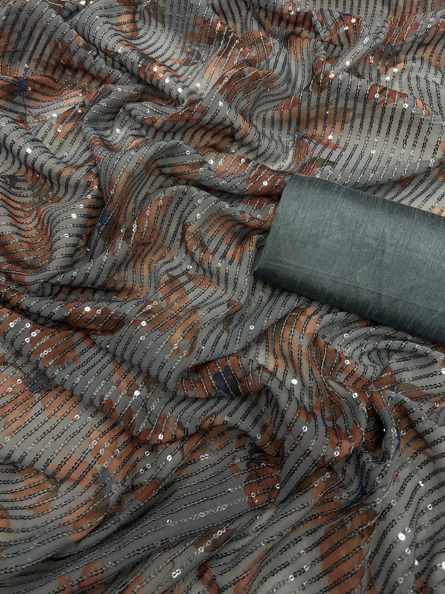 Beautiful Designer Heavy Georgette Exclusive Sequanc Saree Design 5299