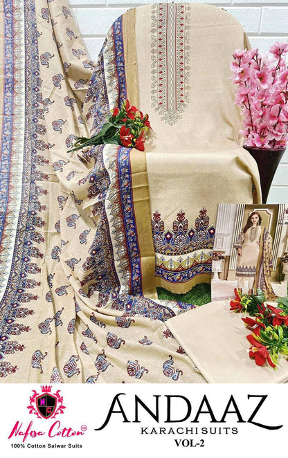 Nafisha Cotton Andaaz Karachi Suits Vol-2 Pakistani Salwar Kameez (295x06)
