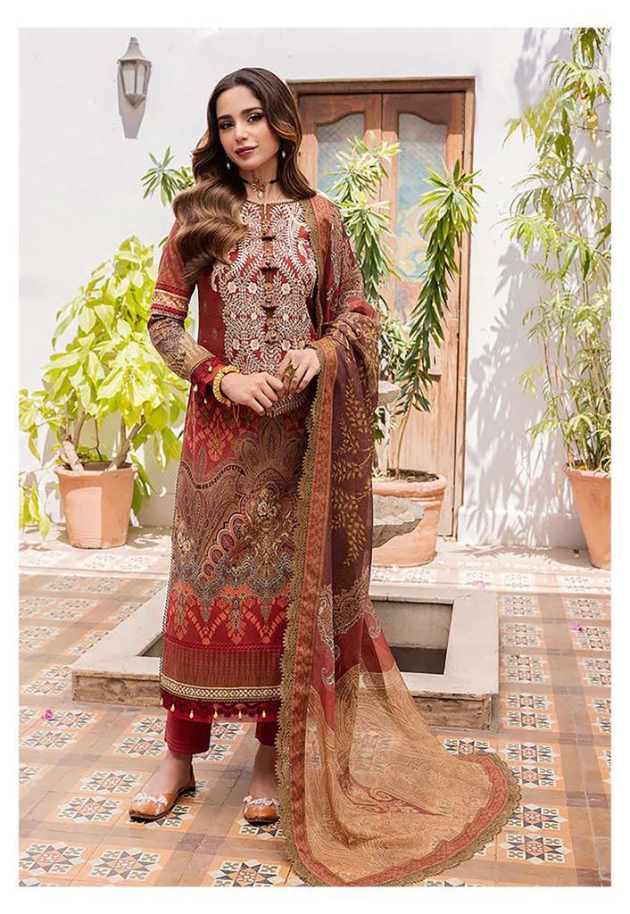 Hala Zafira Vol 4 Heavy Lawn Cotton Dress Material (390x04)