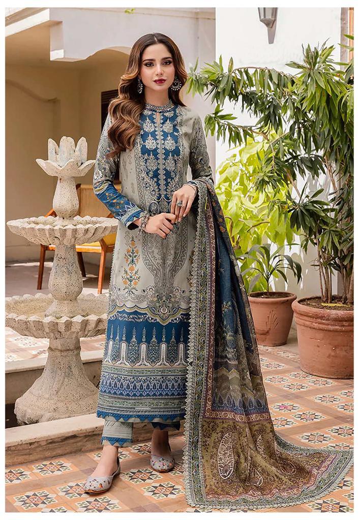 Hala Zafira Vol 4 Heavy Lawn Cotton Dress Material (390x04)