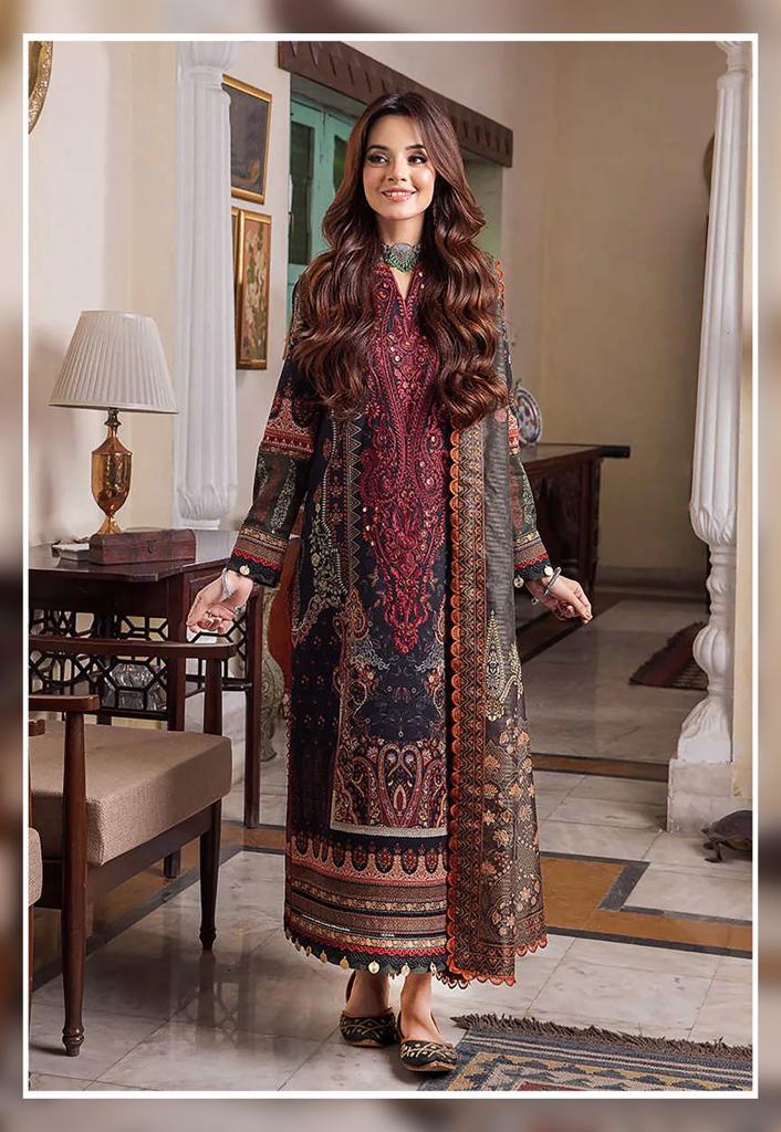 Hala Zafira Vol 4 Heavy Lawn Cotton Dress Material (390x04)