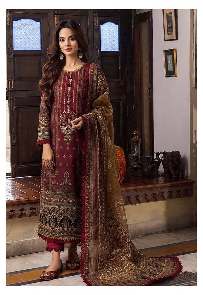 Hala Zafira Vol 4 Heavy Lawn Cotton Dress Material (390x04)