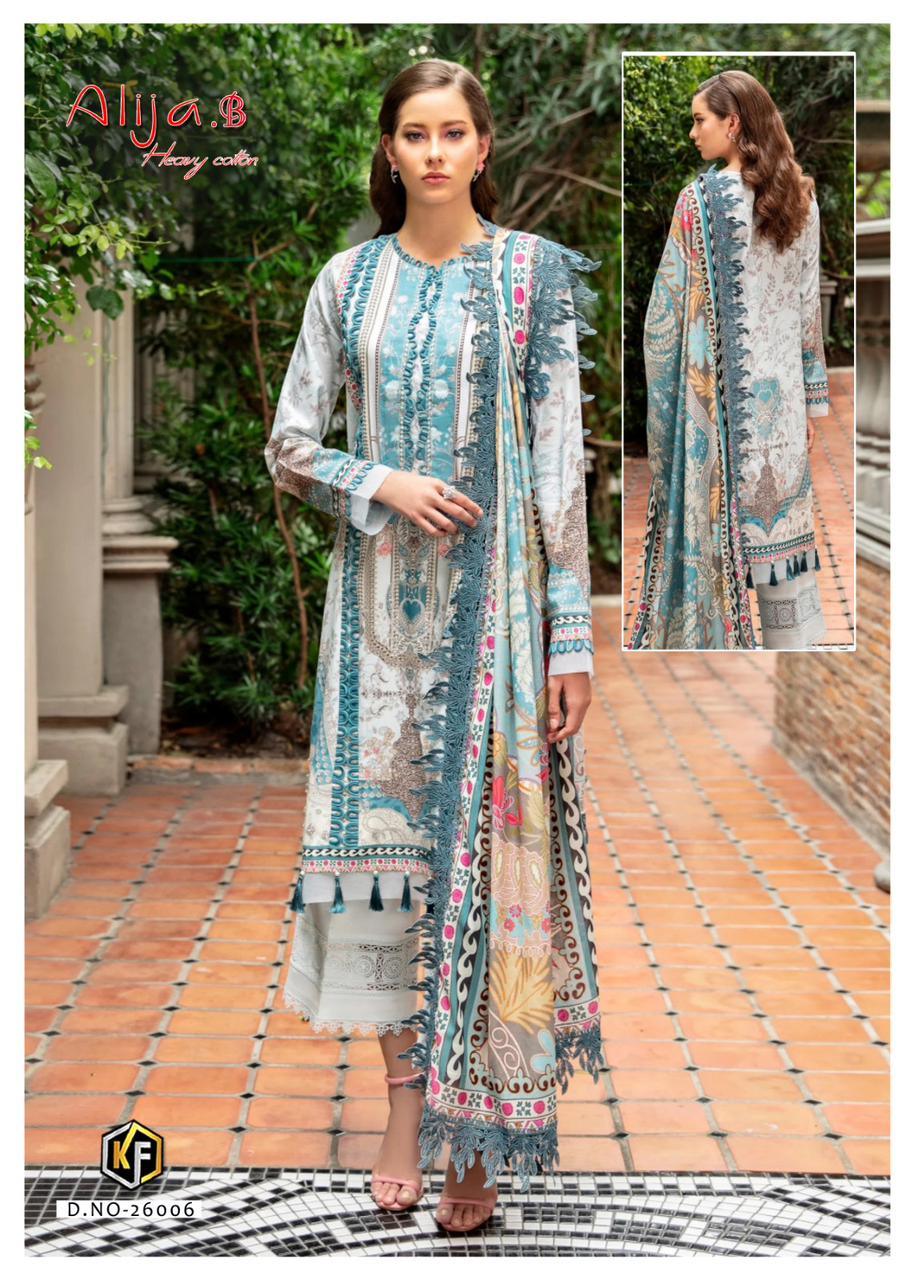 Keval Fab Alija B Vol 26 Lawn Cotton Printed Dress Material (390x06)