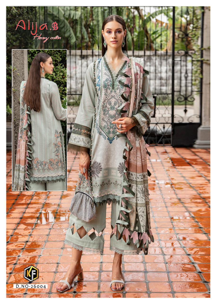 Keval Fab Alija B Vol 26 Lawn Cotton Printed Dress Material (390x06)