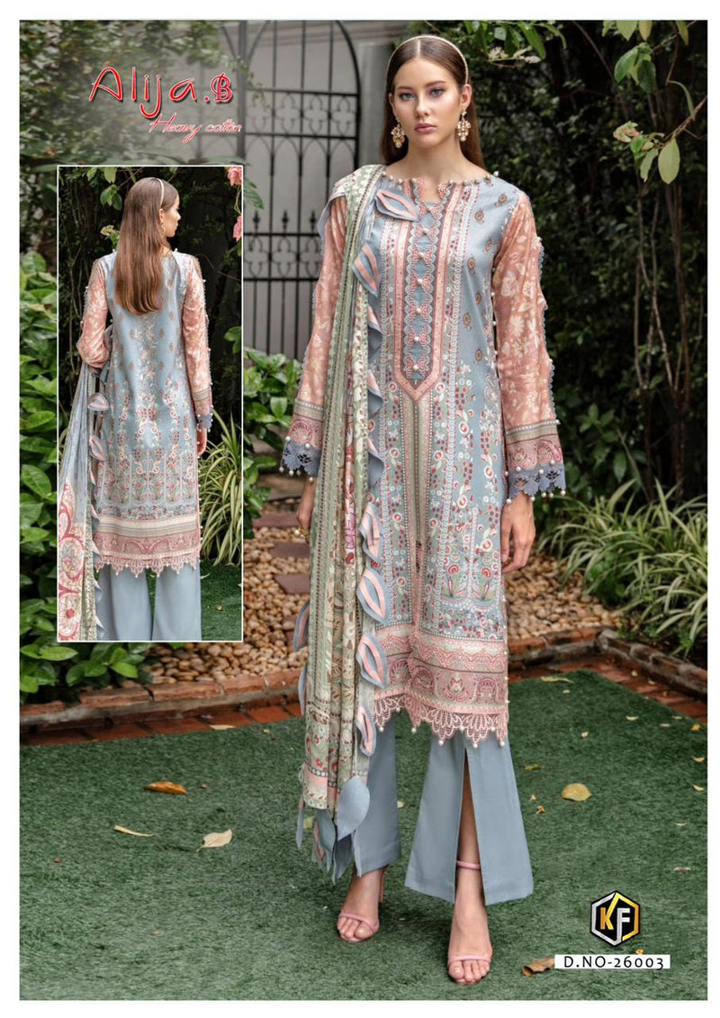 Keval Fab Alija B Vol 26 Lawn Cotton Printed Dress Material (390x06)