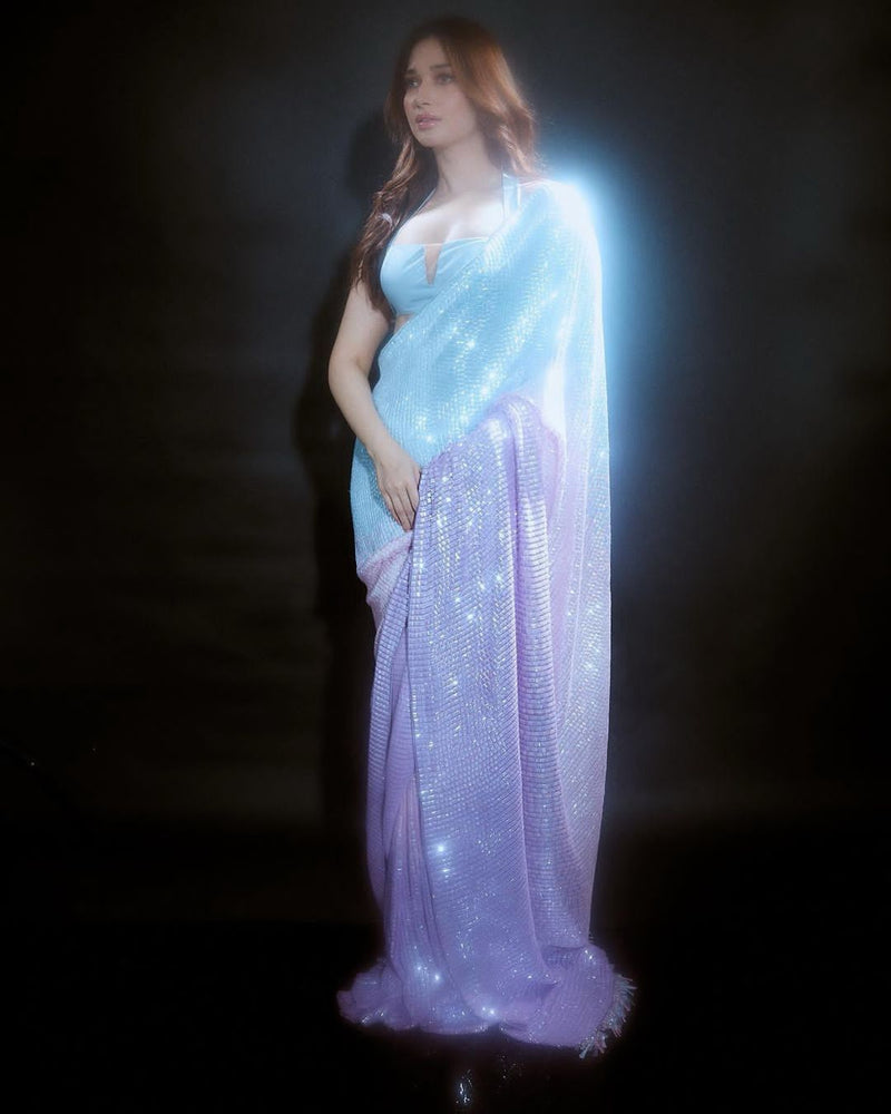 Beautiful Designer Padding Color In Heavy Georgette Sequanc Saree Design 5312