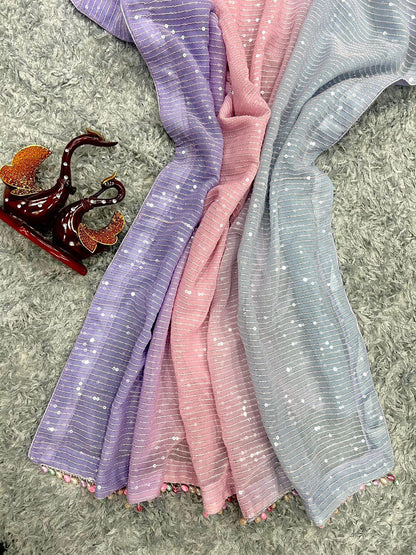 Beautiful Designer Padding Color In Heavy Georgette Sequanc Saree Design 5312