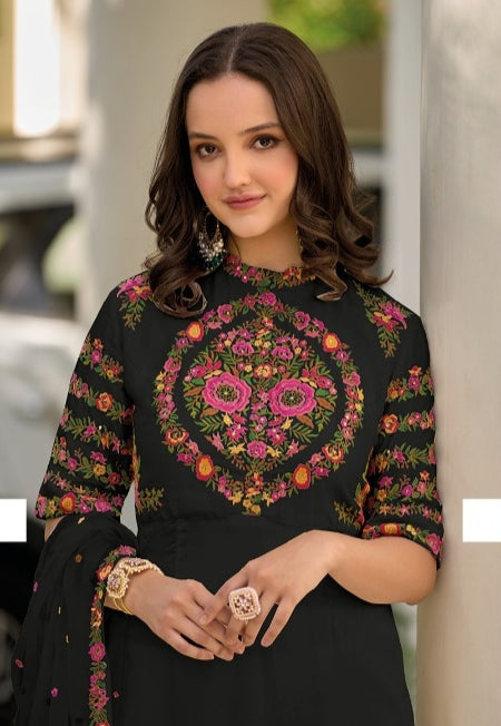 Zaveri Gazal Roman Silk Designer Ready Made Collection