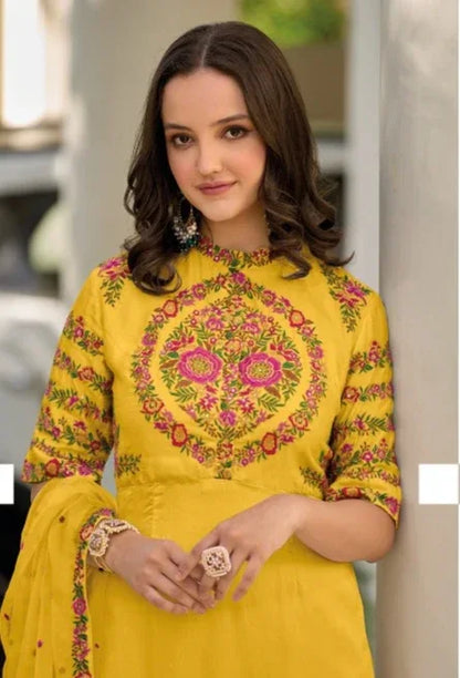 Zaveri Gazal Roman Silk Designer Ready Made Collection