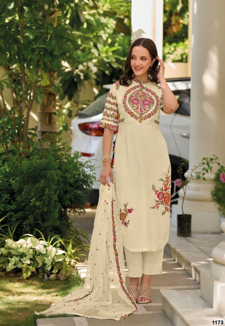 Zaveri Gazal Roman Silk Designer Ready Made Collection (1499x03)