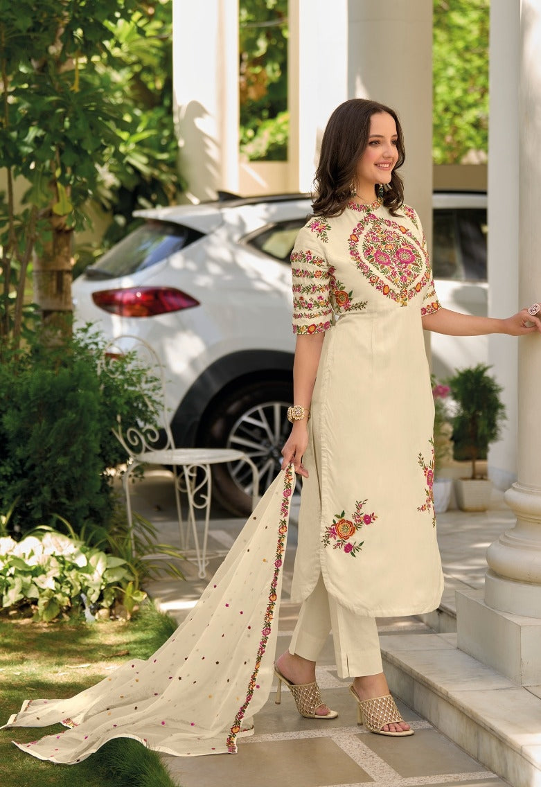 Zaveri Gazal Roman Silk Designer Ready Made Collection (1499x03)