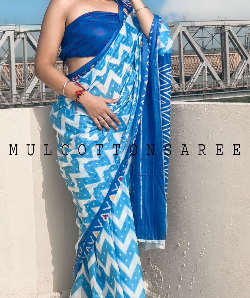 Beautiful Designer Pure Soft Cotton Saree