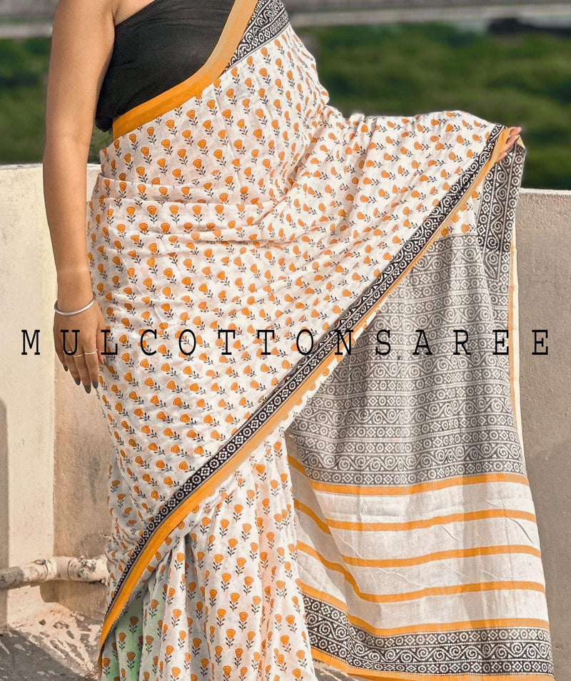 Beautiful Designer Pure Soft Cotton Saree