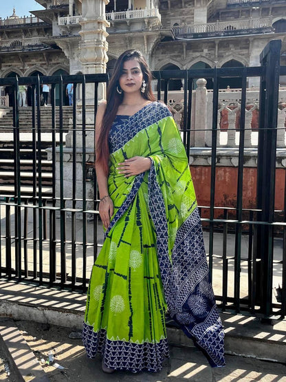 Beautiful Designer Pure Soft Cotton Sarees