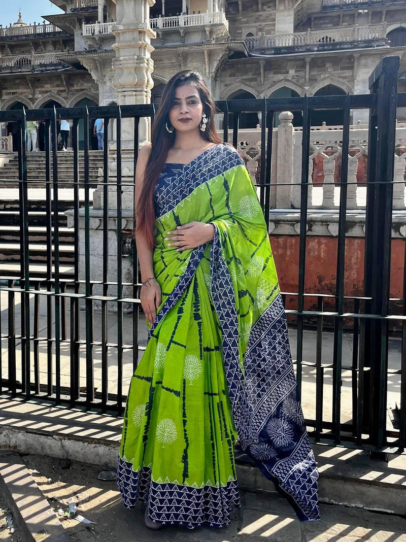 Beautiful Designer Pure Soft Cotton Sarees