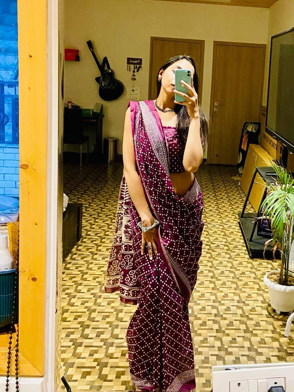 Beautiful Designer Pure Soft Mulmul Cotton Saree